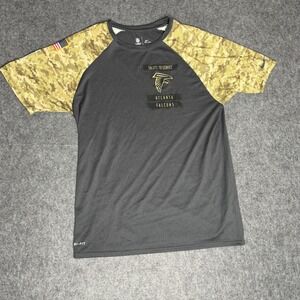Nike Atlanta Falcons Salute to Service Mens Large Camo Dri-FIT Shirt NFL Grey